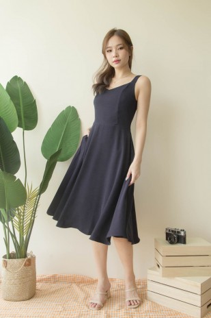 Roxie Swing Dress in Navy