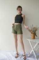 Cyrus Textured Shorts in Olive