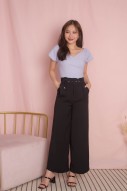 Heia Belted Pants in Black