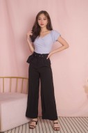Heia Belted Pants in Black