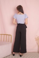 Heia Belted Pants in Black