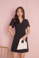 Joey V-Neck Dress in Black