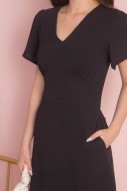 Joey V-Neck Dress in Black