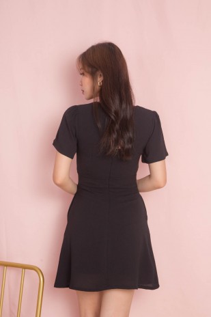 Joey V-Neck Dress in Black