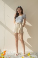 Caven Linen Shorts in Cream