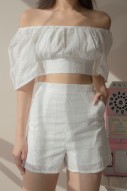 Liah Embroidered Top in White