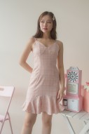 Misa Plaid Dress in Pink