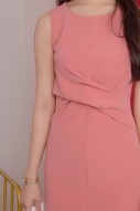 Emory Knot Dress in Rose