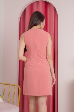 Emory Knot Dress in Rose