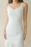 Somer Broiderie Dress in White