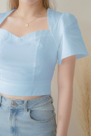 Kaia Sweetheart Top in Blue