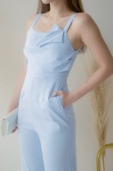 Reeve Knot Jumpsuit in Blue