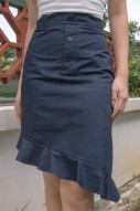 Daria Asymmetrical Skirt in Navy