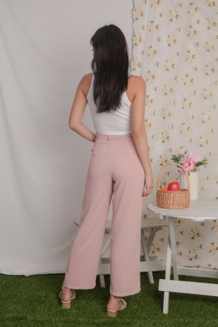 Cassan High Waist Pants in Pink