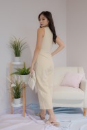 Asher Sash Jumpsuit in Wheat