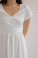 Essena Babydoll Eyelet Dress in White