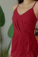 Chesney Ruffle Dress in Red