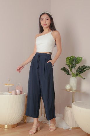 Elana Drawstring Pants in Navy