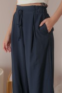 Elana Drawstring Pants in Navy