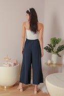 Elana Drawstring Pants in Navy