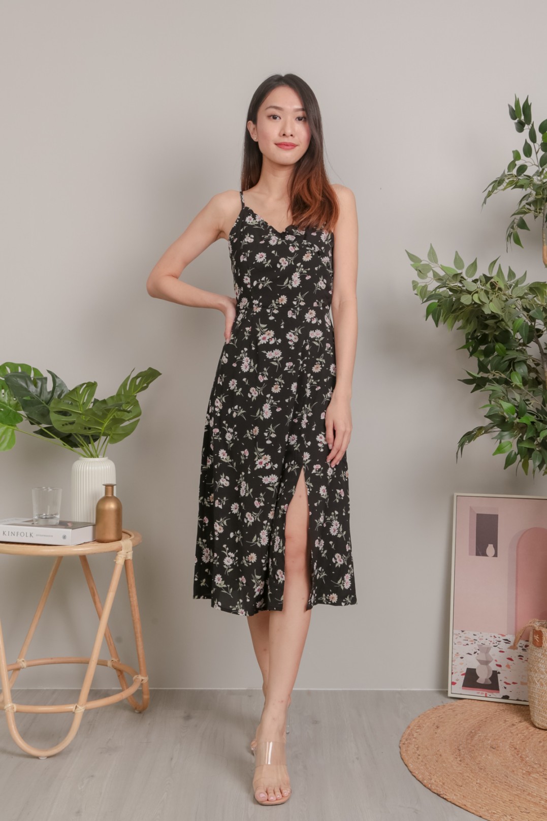 black gown in wedding