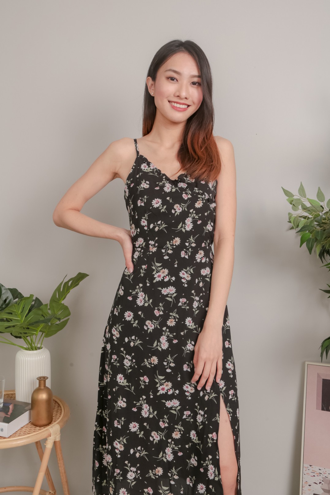 black gown in wedding