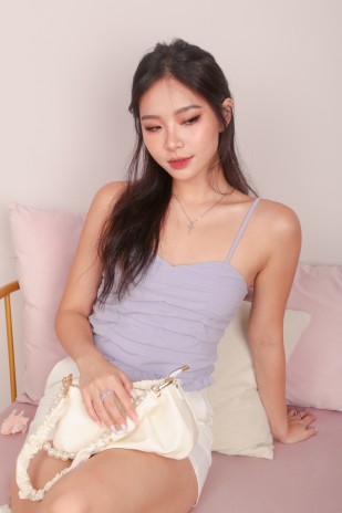 Nolie Ruched Cami Top in Lilac