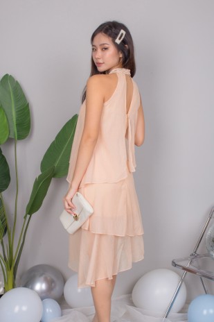 Irena Sequin Dress in Peach