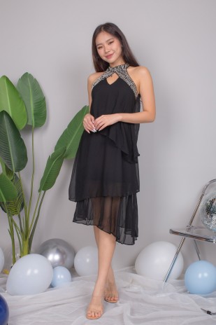 Irena Sequin Dress in Black