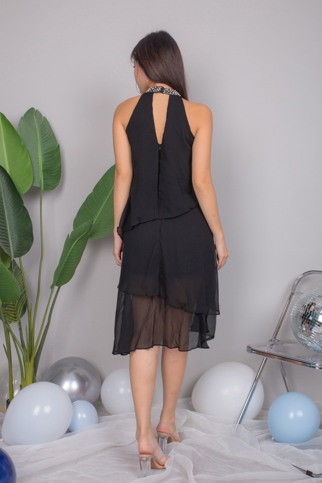 Irena Sequin Dress in Black - MGP