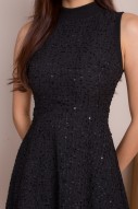 Ellene Sequin Dress in Black