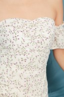 RESTOCK: Elyseen Floral Off Shoulder Dress in White