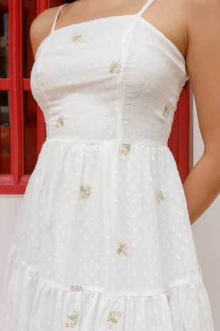 Alayn Embroidered Dress in White