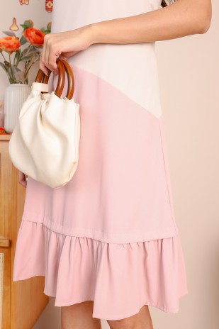 RESTOCK: Wedia Colourblock Dress in Pink