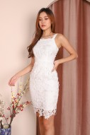 Audelia Crochet Dress in White