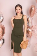 Kaede Bodycon Dress in Olive