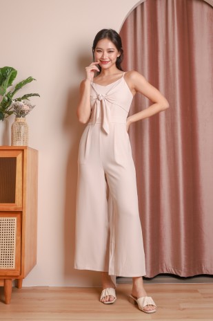 Jolice Knot Jumpsuit in Ivory