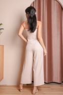 Jolice Knot Jumpsuit in Ivory