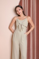Jolice Knot Jumpsuit in Sage