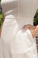 Pelma Textured Cut Out Dress in Cream