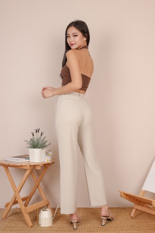 Vernon Belted Pants in Ivory