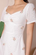RESTOCK: Paulette Embroidered Floral Dress in Pink