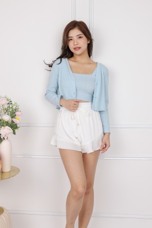 Chase Knit Cami and Cardigan Set in Baby Blue
