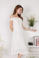 Petrina Midaxi Dress in White
