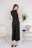 Annika Button Up Jumpsuit in Black