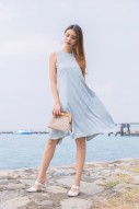 Adelio Checkered Swing Dress in Blue (MY)