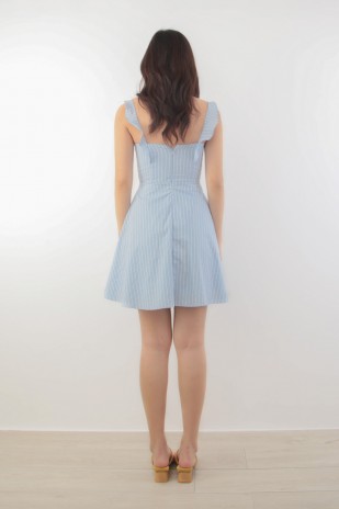 Joelle Stripes Dress in Sky Blue (MY)