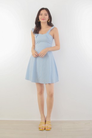 Joelle Stripes Dress in Sky Blue (MY)