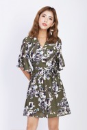 Sherisse Floral Dress in Olive (MY)