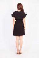 Rena Ruffle Dress in Black (MY)